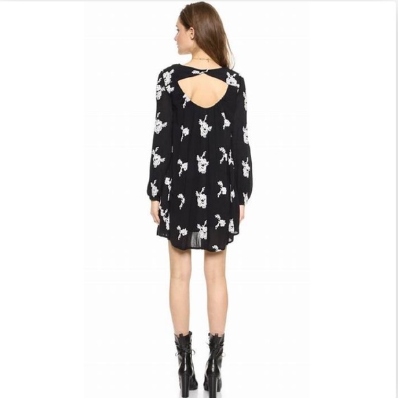 FREE PEOPLE Emma black and white swing dress size M - Picture 2 of 7
